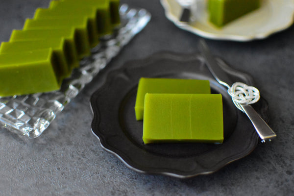 How To Make Matcha Mizu Yokan (Traditional Bean Paste Jelly Candy Recipe)