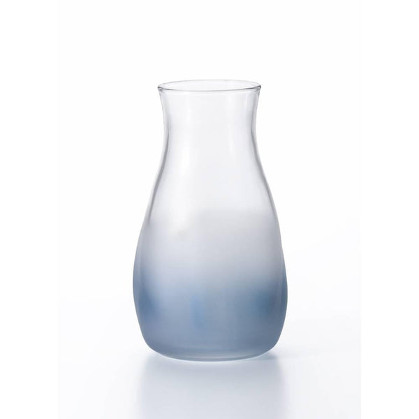 Aderia Tebineri Small Glass Flower Vase Frosted Blue Finish 129mm