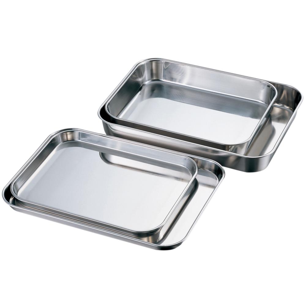Deep Stainless Steel Food Prep Tray Large Size 415mm
