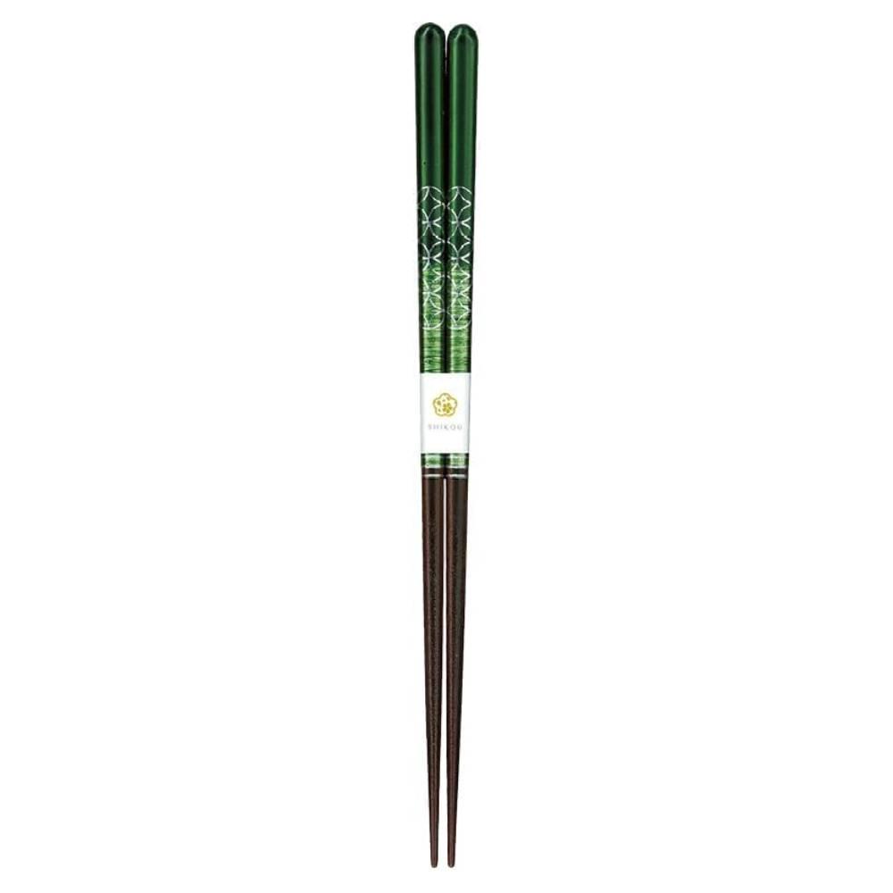 Aoba Dishwasher Safe Chopsticks Shippo Pattern Dark Green 23cm