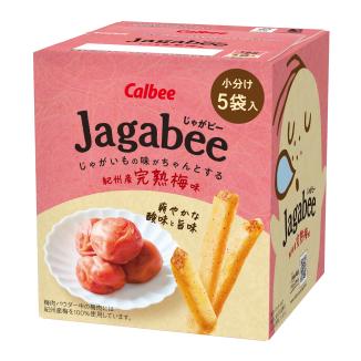 Calbee Jagabee Potato Sticks Sour Kishu Ume Plum Flavor 75g (Pack of 3)