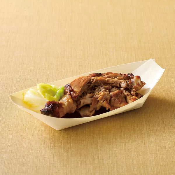 Disposable Natural Wooden Serving Boat Takoyaki Tray (100 Pieces)