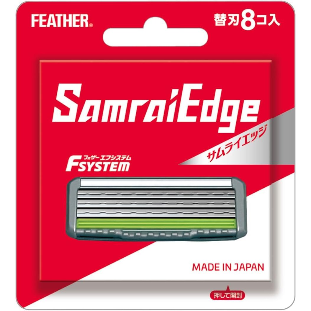 Feather F-System Samurai Edge Razor Blade Refills 8 Cartridges