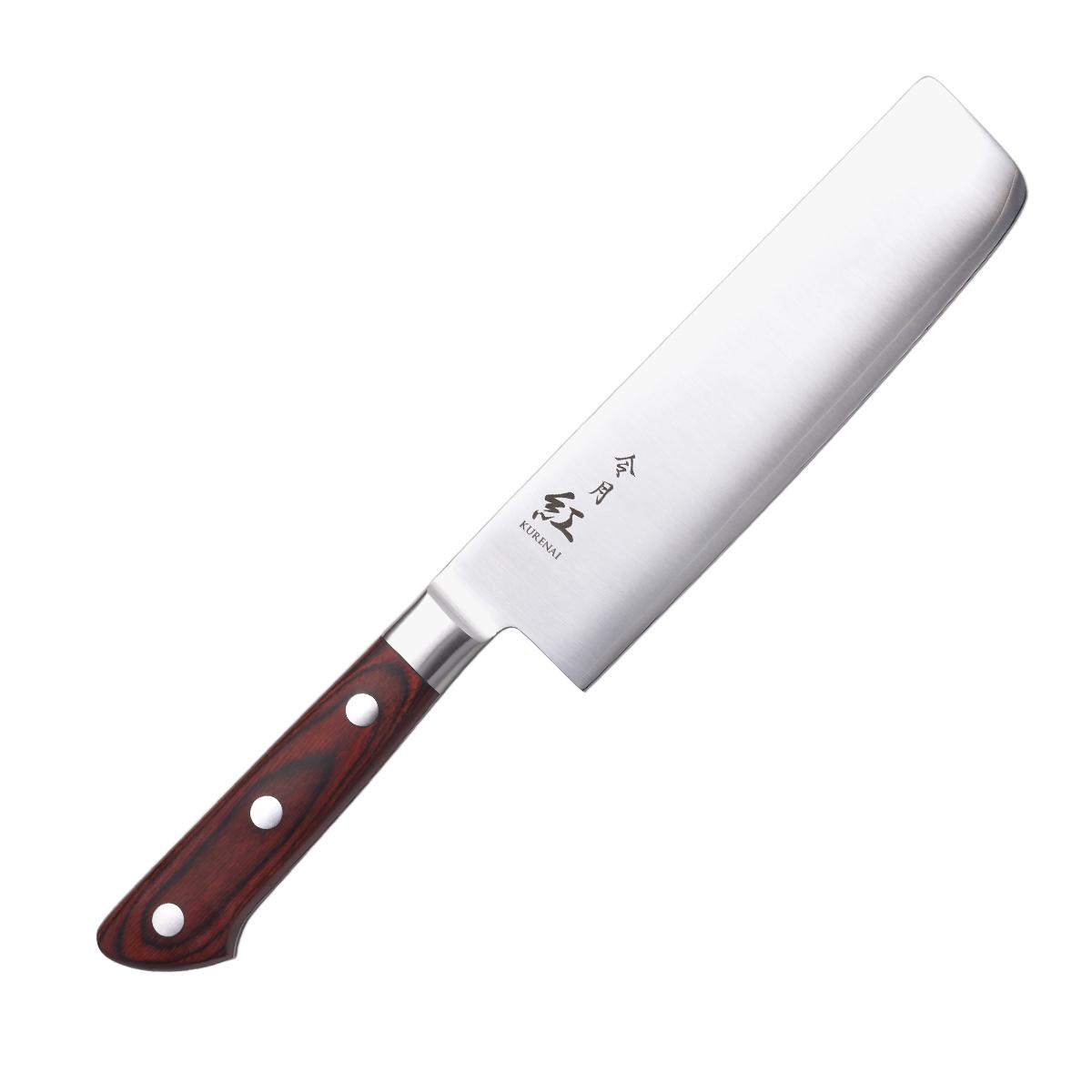 Kurenai Nakiri Knife Molybdenum Vanadium Vegetable Knife 165mm