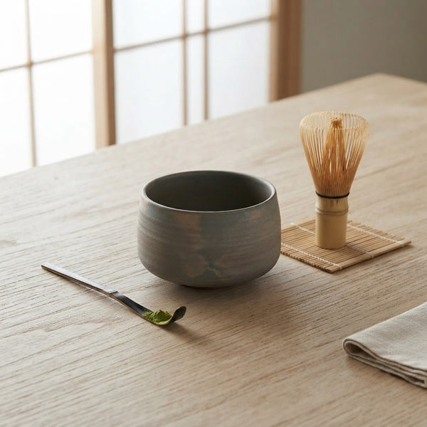 Matchawan Hasami Ware Matcha Bowl Ceramic Tea Bowl Gold Beige Glaze