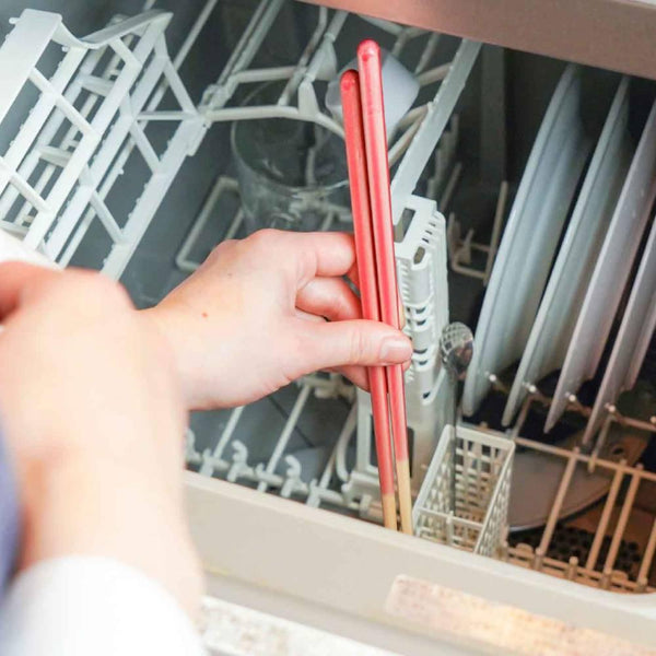 Handcrafted Non-Slip Long Cooking Chopsticks Dishwasher Safe Pink 27cm