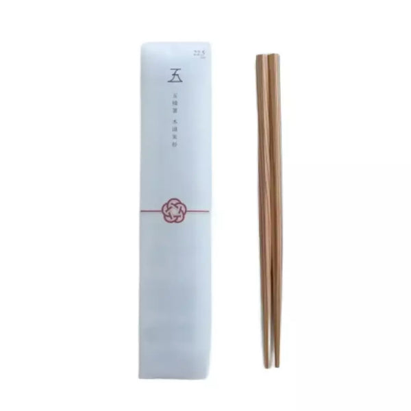Handcrafted Pentagonal Chopsticks Unbleached Natural Red Cedar 22.5cm