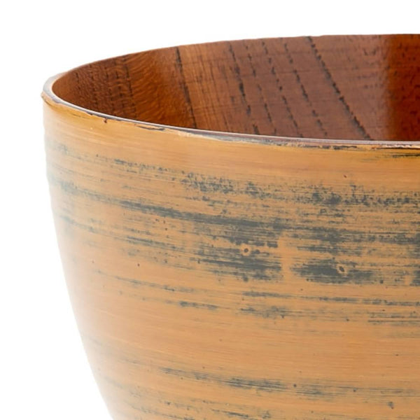 Isuke Japanese Lacquered Wooden Soup Bowl Yellowish