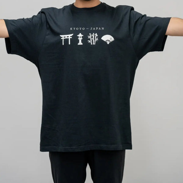 J Taste Kyoto Graphic T-Shirt Traditional Japanese Graphic Tee Black