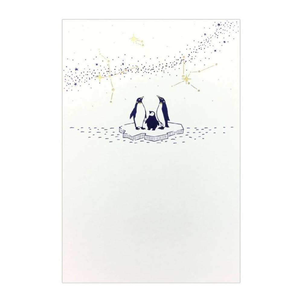 July Seasonal Foil Stamped Postcard Starry Night Design
