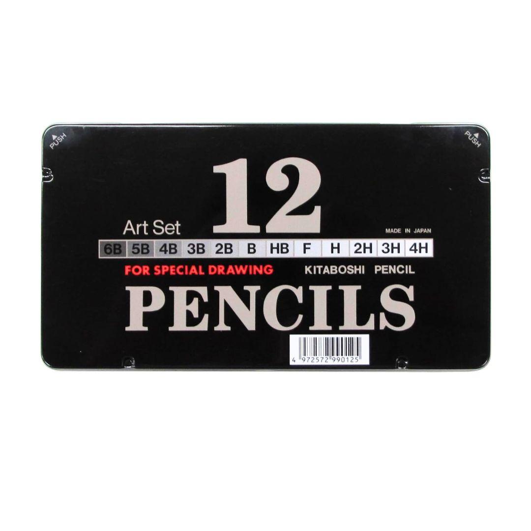 Kitaboshi 4H-6B Art Set Pencils For Drawing 12 Pieces
