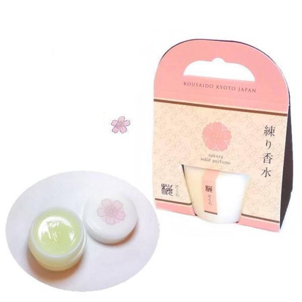 Kousaido Solid Perfume Balm Cherry Blossom Sakura Scent 8g