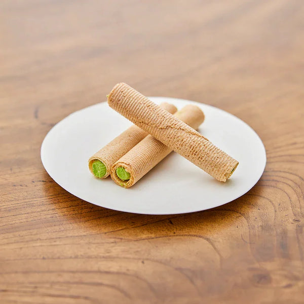 Marukyu Koyamaen Matcha Cream Wafer Roll Biscuits 16 Pieces