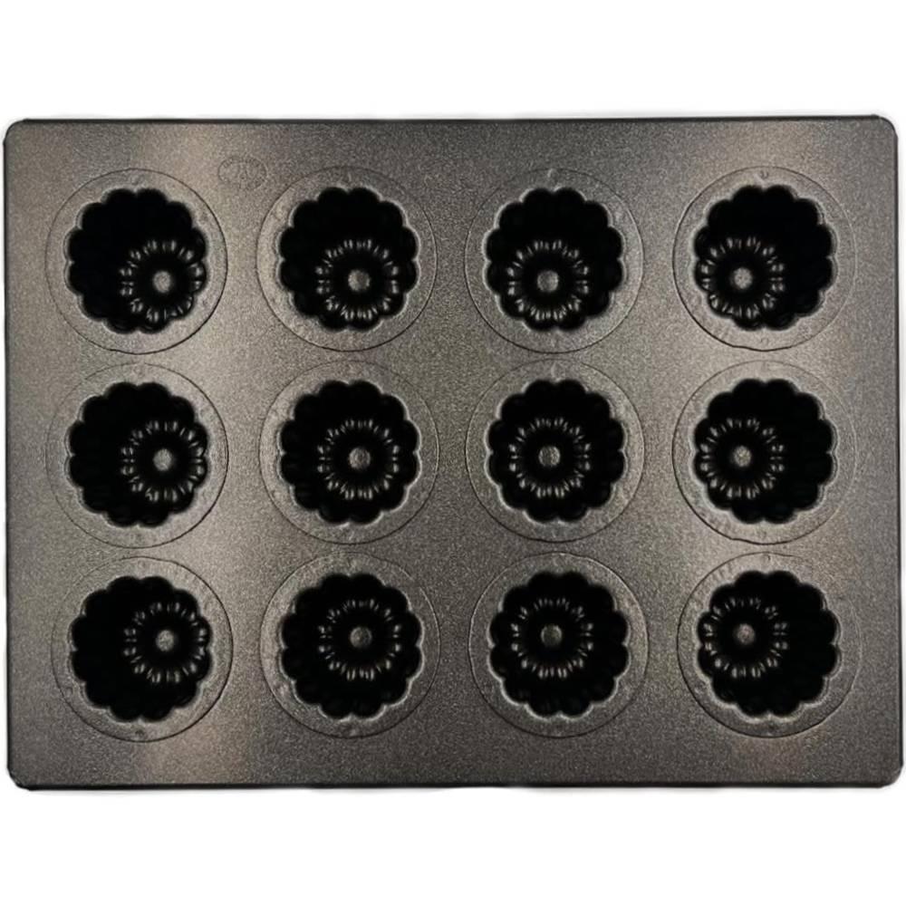 Matsunaga Nonstick Teflon Coated Canelé Baking Mold Tray 12 Cups