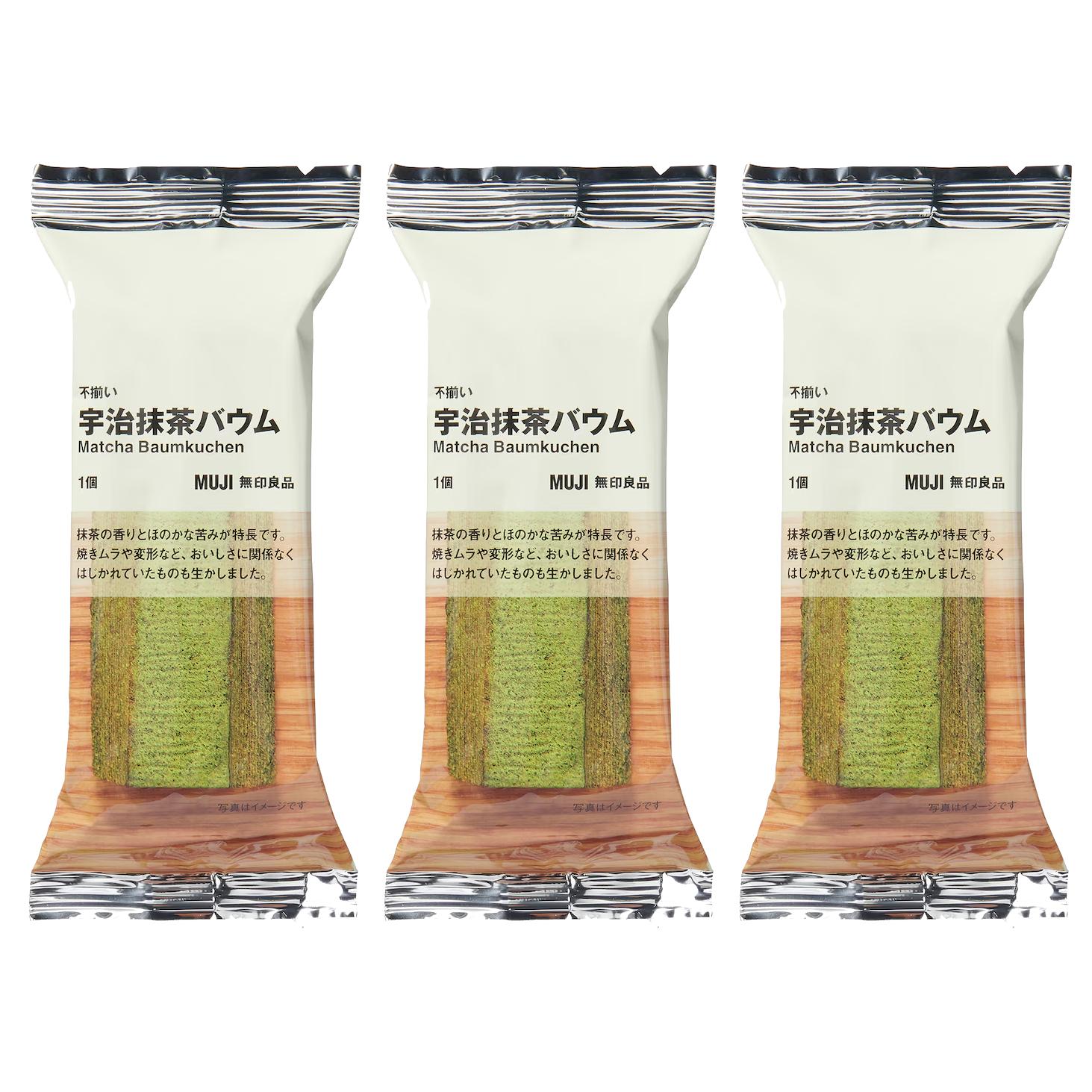 Muji Baumkuchen Uji Matcha Green Tea Sponge Cake (Pack of 3)