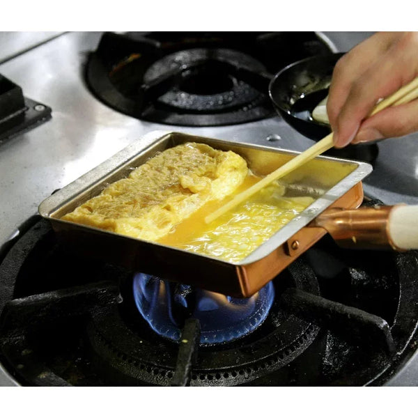 Marushin Kansai Type Japanese Omelette Tamagoyaki Copper Pan 18x22.5cm