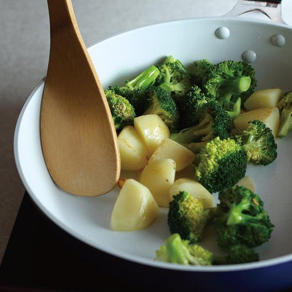 Natural Bamboo Kitchen Turner Japanese Wooden Spatula 300mm