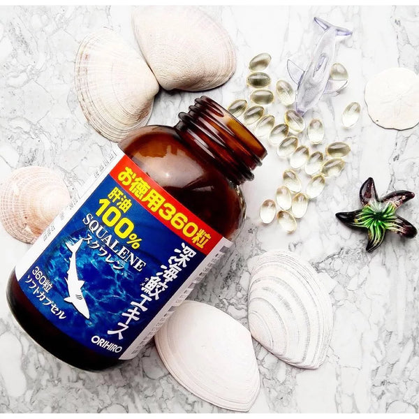 Orihiro Deep Sea Shark Extract Squalene Supplement 360 Capsules