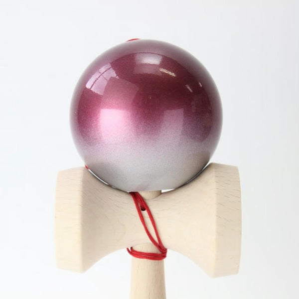 Ozora Kendama Handmade JKA Certified Cup-And-Ball Toy Red Silver