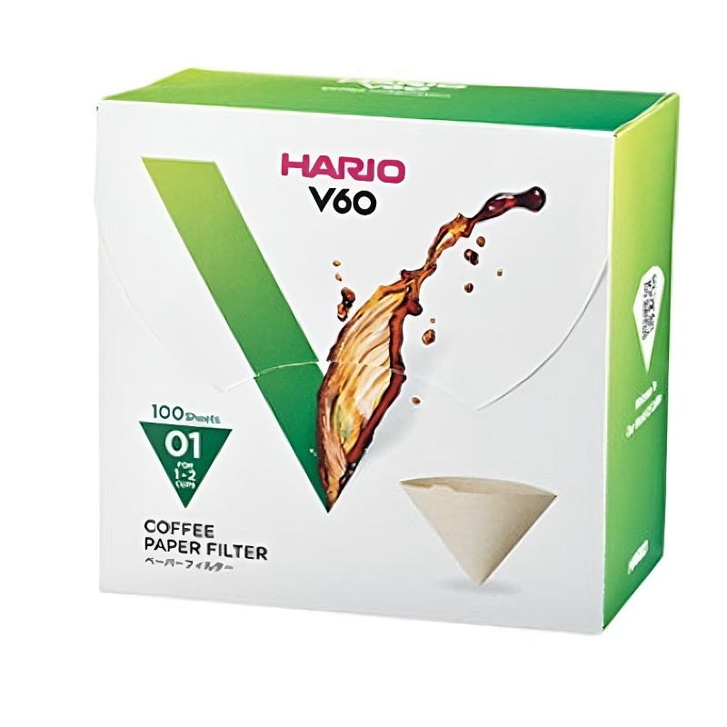Hario V60 Coffee Filter Paper Size 01 Natural Brown VCF-01-100M