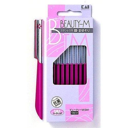KAI Beauty-M Razor for Face and Eyebrows 10 Razors