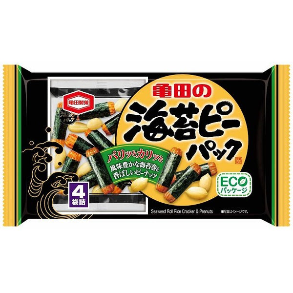 Noripea Nori Seaweed Rice Crackers and Peanuts Mix (Pack of 10)