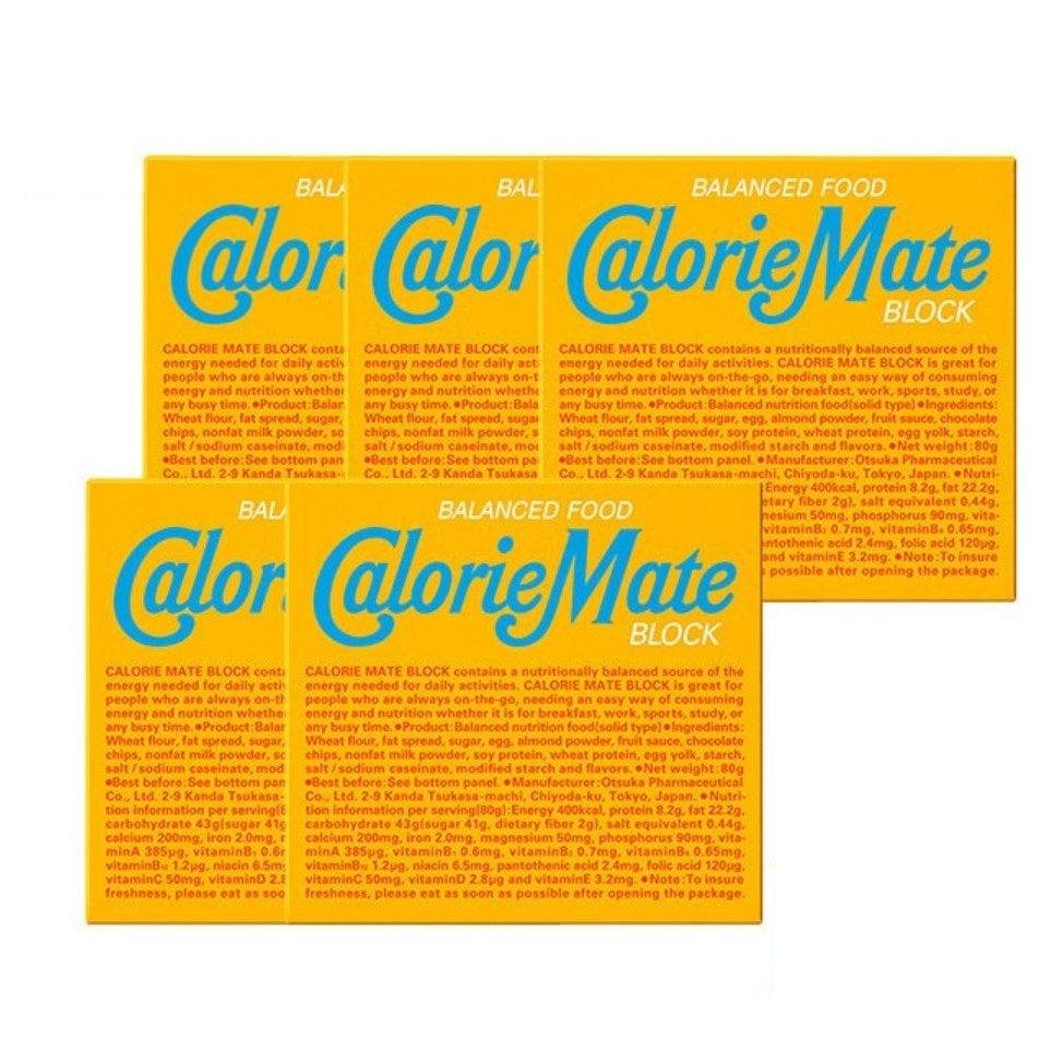 Calorie Mate Block Balanced Nutrition Food Vanilla (Pack of 5)