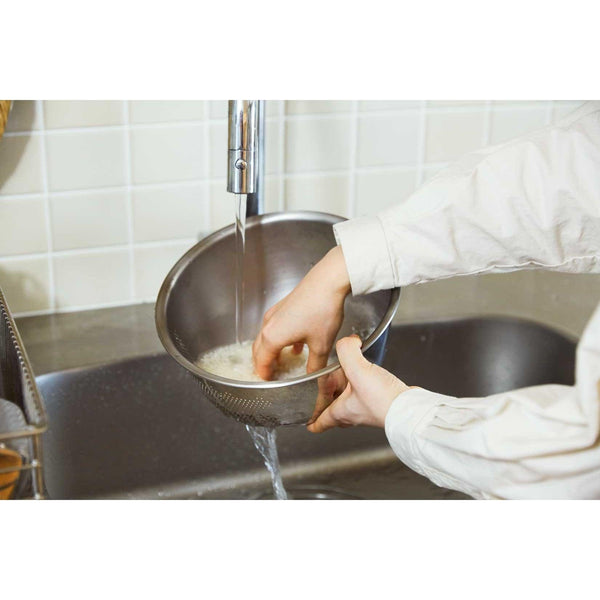 Maruefu Stainless Steel 3-Way Rice Washing Bowl With Strainer