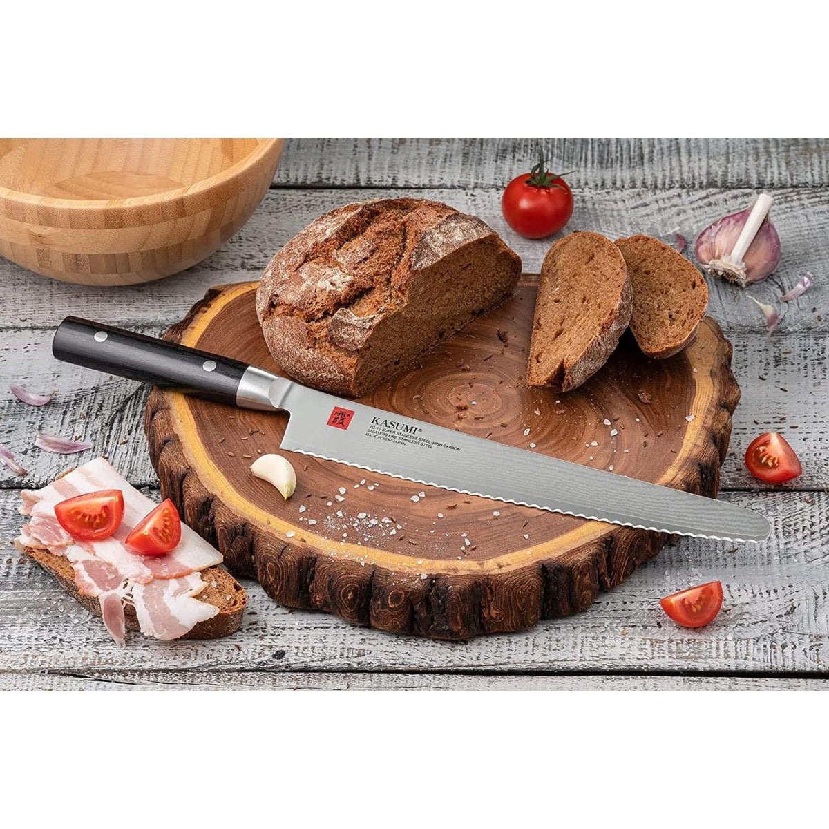 Sumikama Kasumi Damascus Steel Bread Knife 250mm 86025 sumikama-kasumi-damascus-steel-bread-knife-250mm-86025