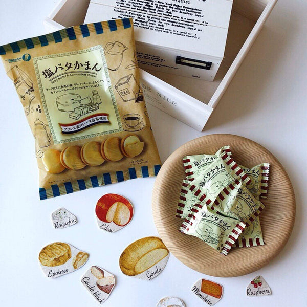 Takara Seika Camembert Cheese Filled Salted Butter Sandwich Biscuits (Pack of 3)