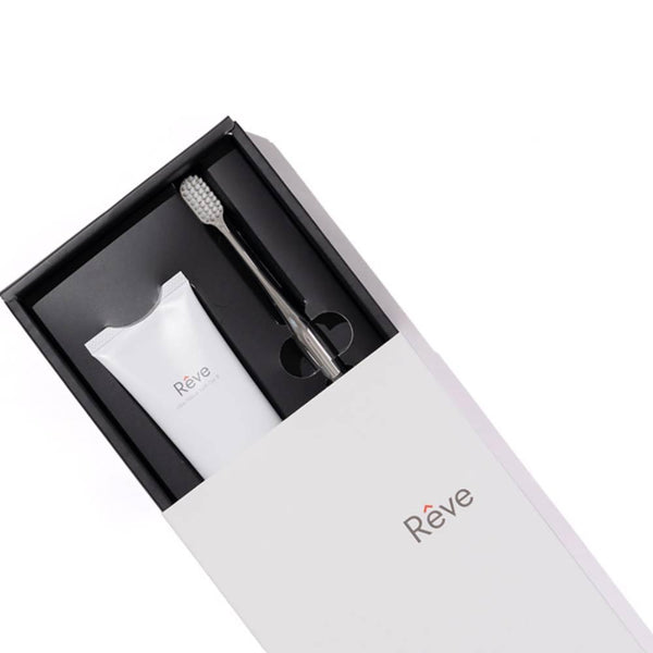Rêve Allbe Natural Eggshell Gel Toothpaste & Toothbrush Gift Set