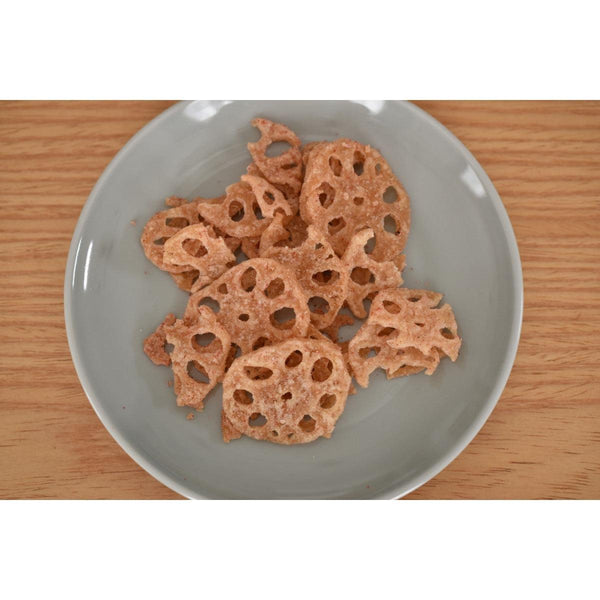 Sokan Ume Renkon Chips Japanese Plum Flavored Lotus Root Chips 18g (Pack of 6)