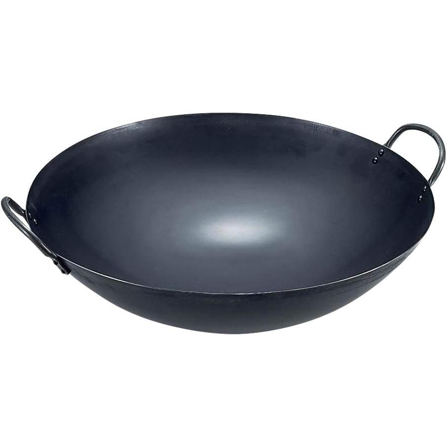 Summit Two-Handled Iron Wok Round Bottom
