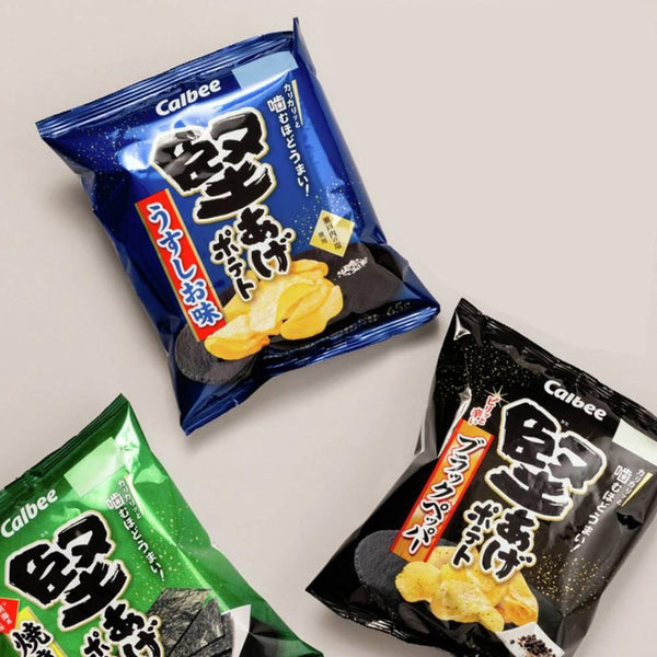 Calbee Kataage Lightly Salted Crispy Potato Chips 65g (Box of 12 Bags)