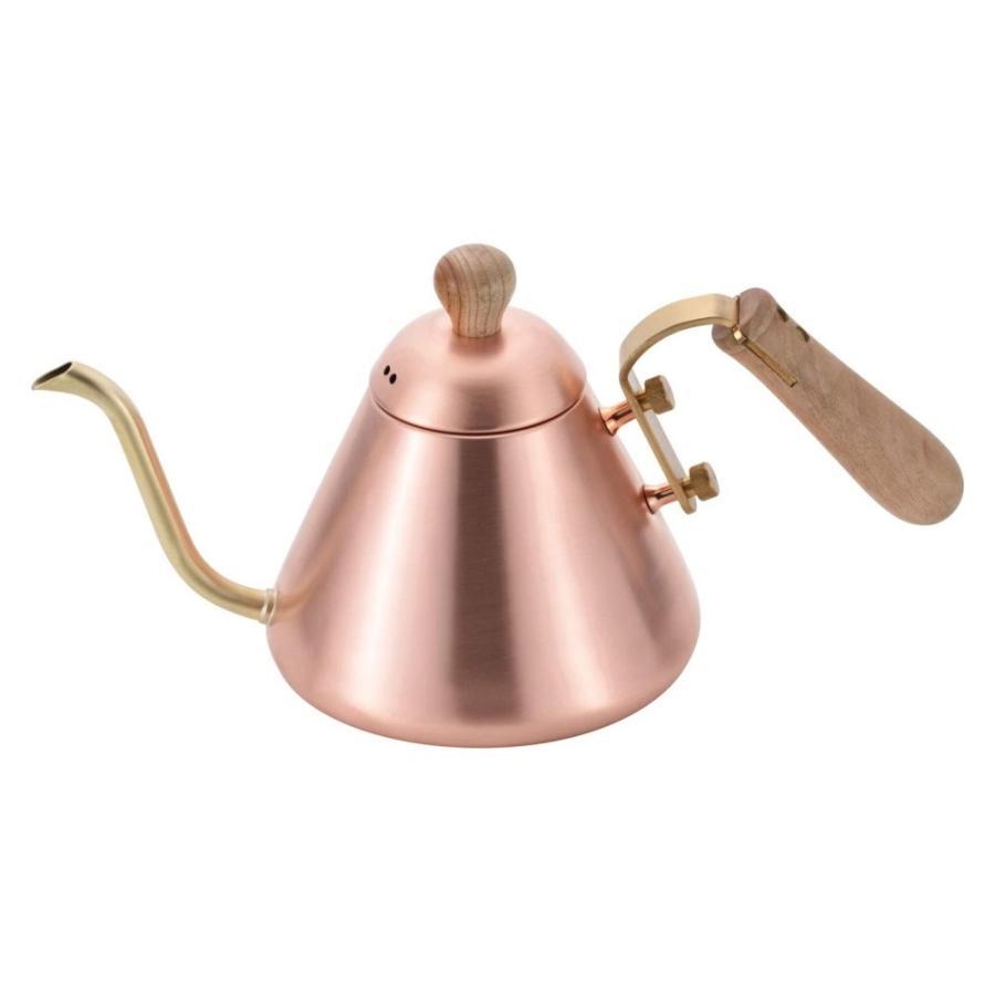 Chitose Copper Gooseneck Kettle With Wooden Handle 0 9L Chitose Copper Gooseneck Kettle With Wooden Handle 0 9L