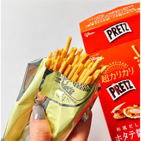 Glico Pretz Biscuit Sticks Scallop & Soy Sauce Dashi Flavor 55g