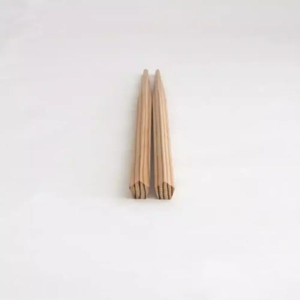 Handcrafted Pentagonal Chopsticks Unbleached Natural Sugi Cedar 30cm