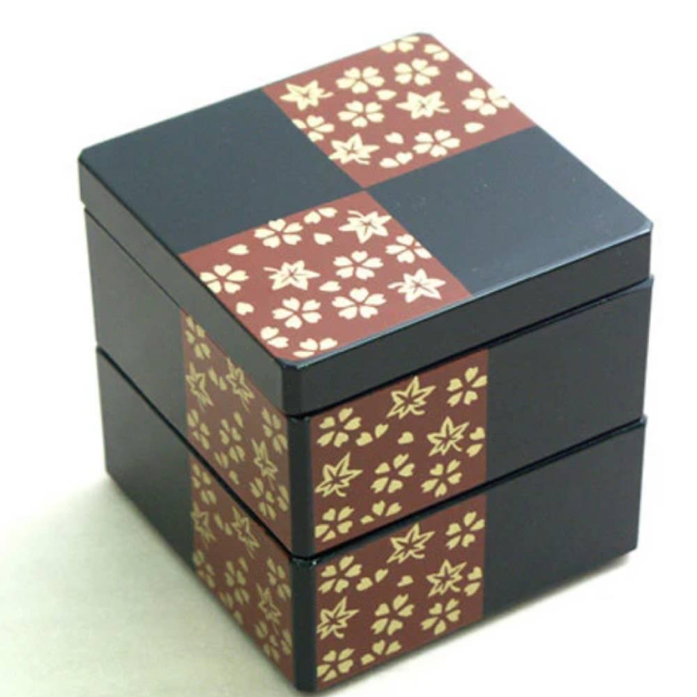 Jiku Box Isuke Mini Jubako Japanese Tiered Box Lacquered Wooden Box
