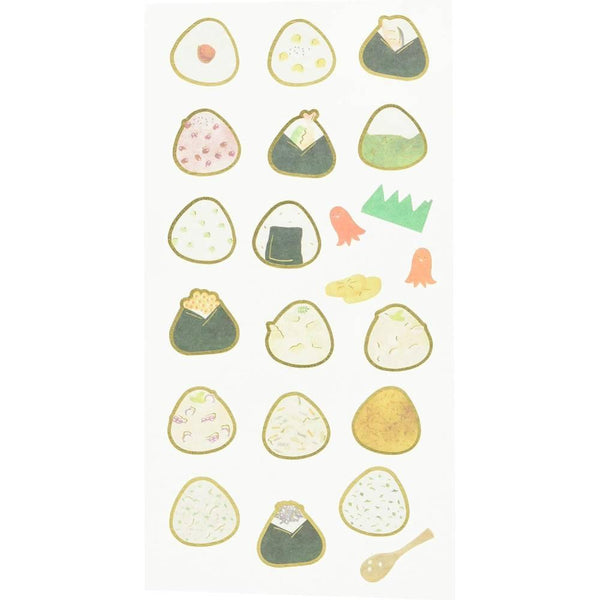 Kamiiso Japanese Food Scrapbook Stickers Onigiri Theme