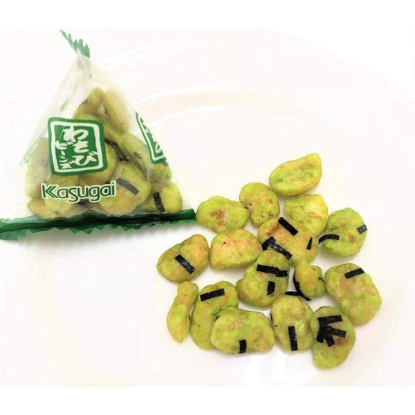 Kasugai Roasted Green Peas and Broad Beans Wasabi Flavor (Pack of 6)