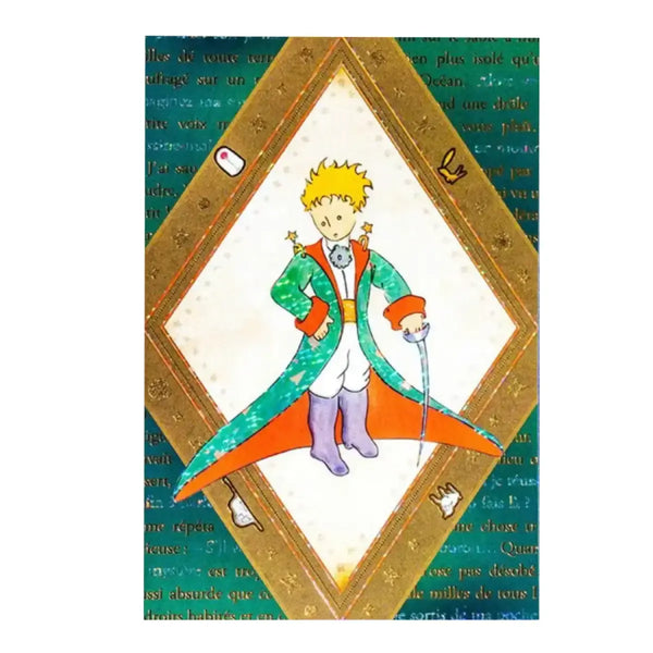 Le Petit Prince Gold Foil-Stamped Postcard The Little Prince Design