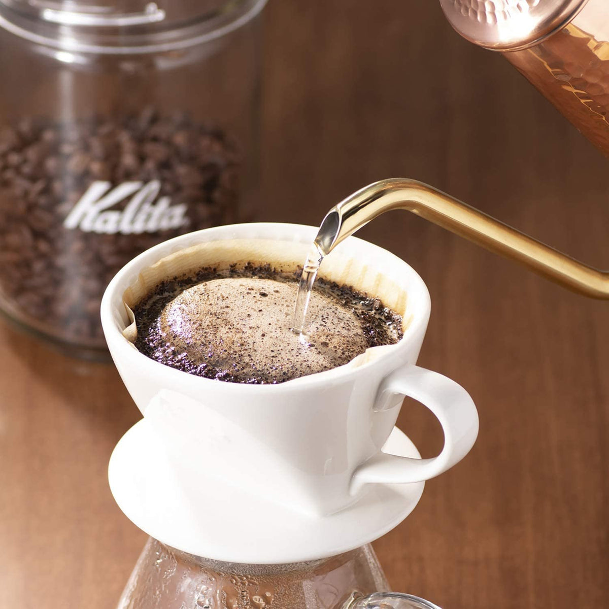 Kalita Copper Gooseneck Kettle Slim Hand Drip Coffee Pot 700ml