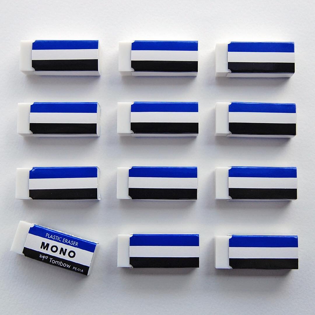 Tombow Mono Eraser Japanese White Plastic Eraser Set 5 Pieces ...