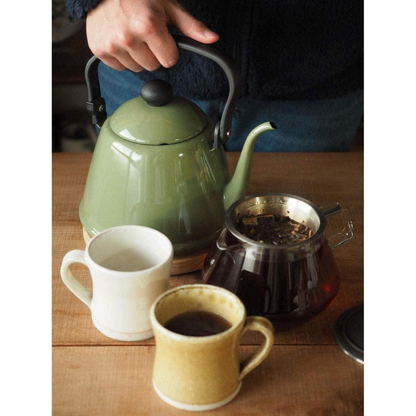 Noda Horo Drip Kettle II Japanese Enamel Gooseneck Kettle Black DK-200BK