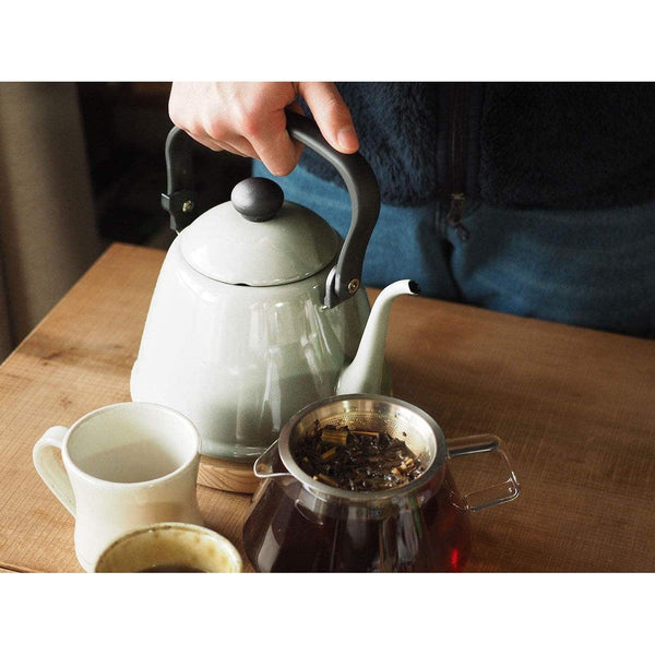 Noda Horo Drip Kettle II Japanese Enamel Gooseneck Kettle Black DK-200BK