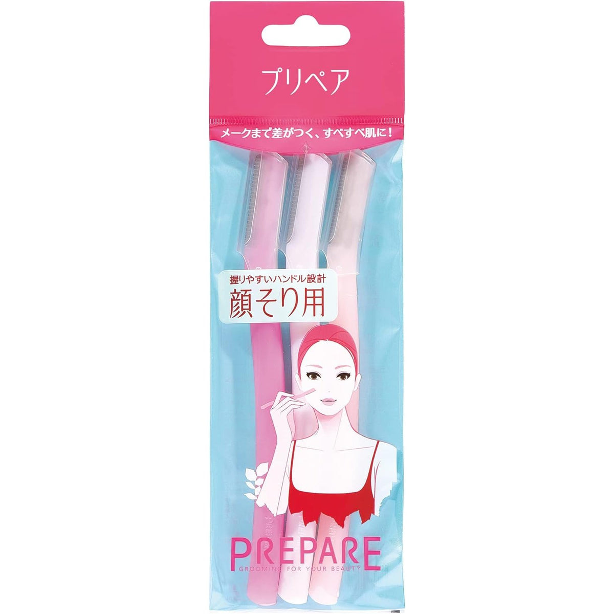 Prepare Handy Facial Razor for Women L Type 3 Razors
