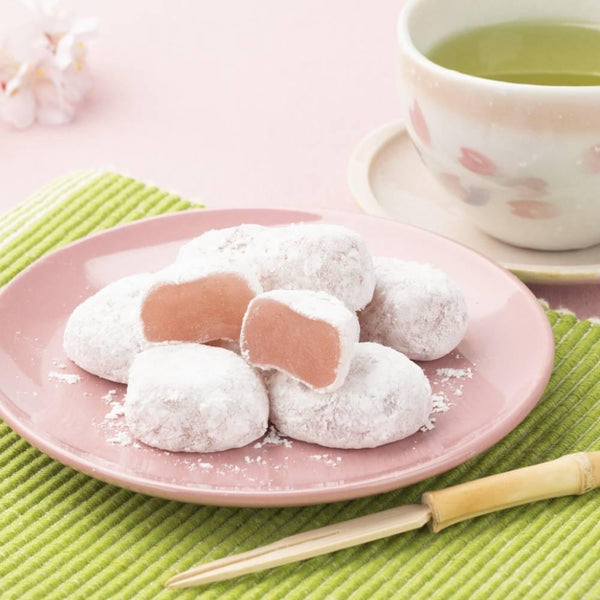 Bite Sized Mochi Snack Sakura Cherry Blossom Flavor 130g (Pack of 5)
