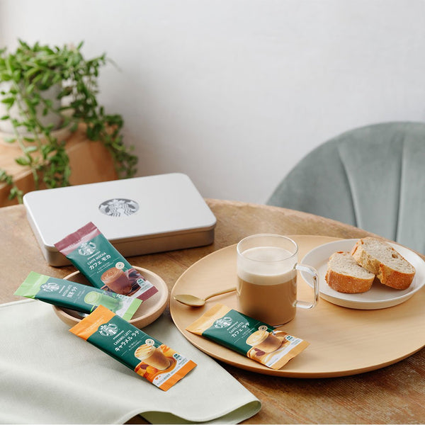 Starbucks Premium Mixes Sampler Instant Tea & Coffee Packets Gift Box